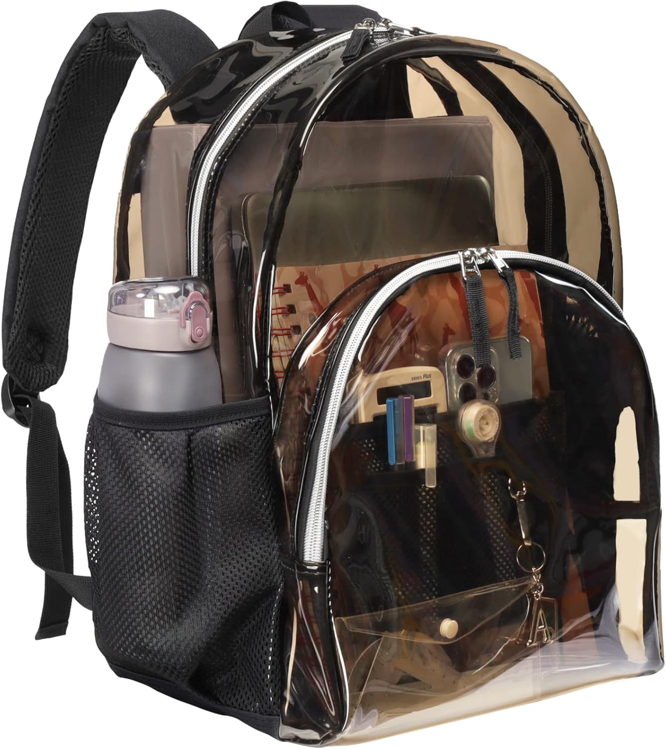 PACKISM Large sale Clear Backpack Heavy Duty Transparent Backpack Black