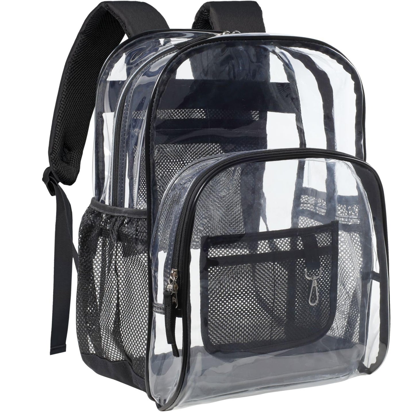 PACKISM Large  Clear Backpack - 17 inch Transparent PVC Student Backpacks for School