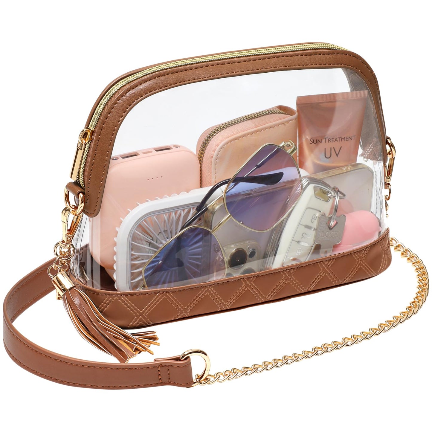 PACKISM Clear Bag for Stadium Events - Fashionable Clear Purses for Women Stadium Crossbody