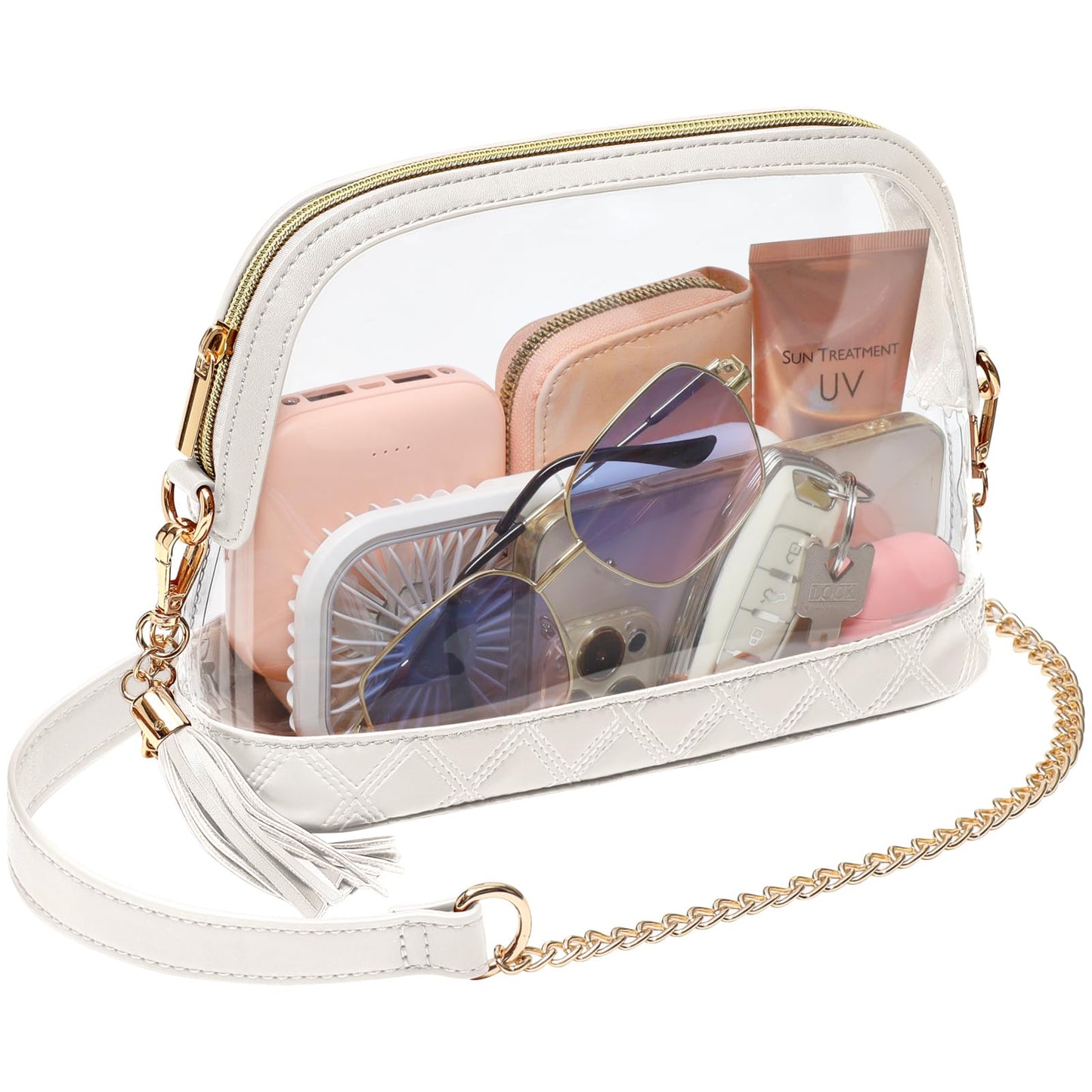 PACKISM Clear Bag for Stadium Events - Fashionable Clear Purses for Women Stadium Crossbody