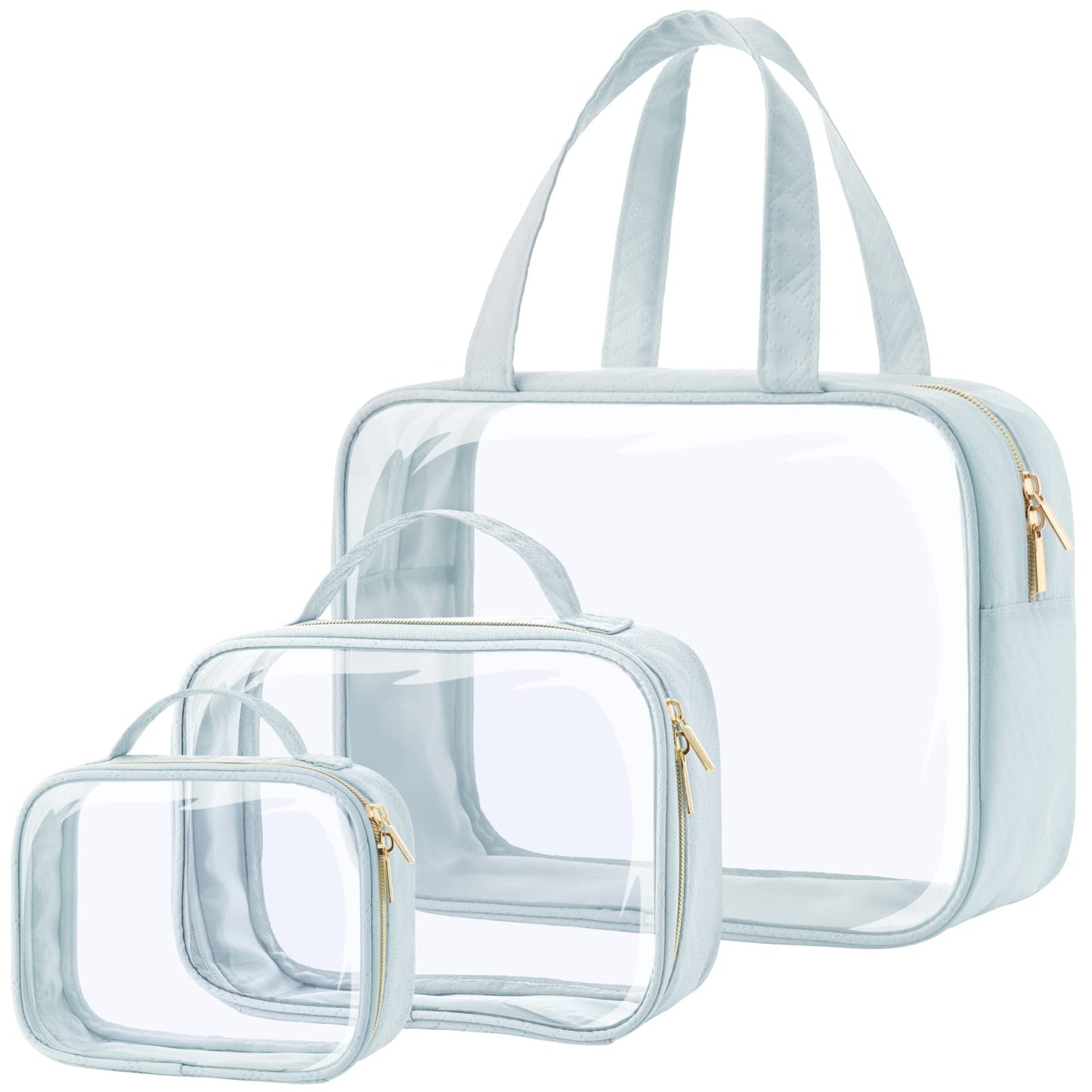 PACKISM Clear Toiletry Bags For Traveller 3 Packs