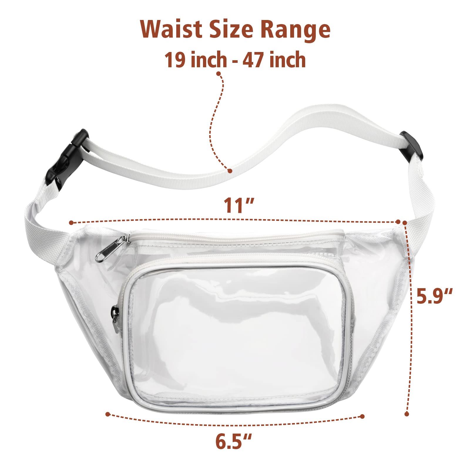 Waist clearance bag transparent